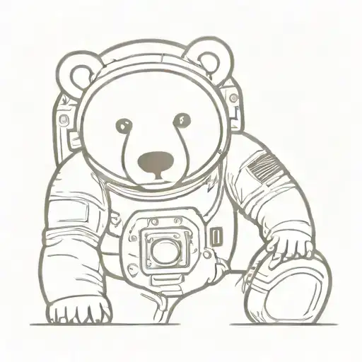 Bear In Astronaut Vsuit