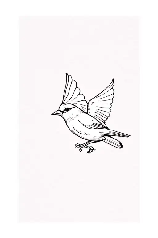Sparrow Flying