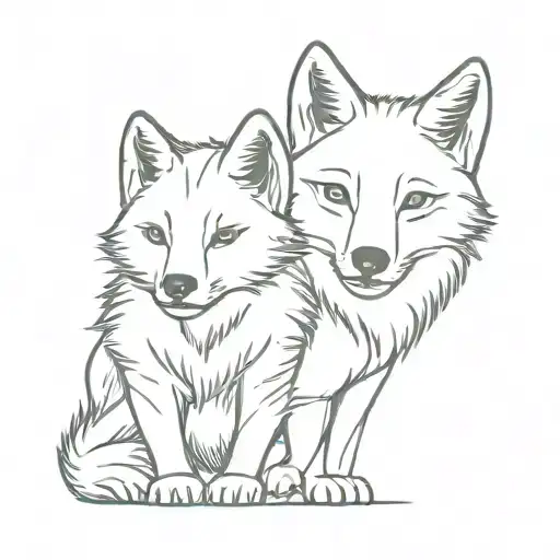Two Wolf Cubs
