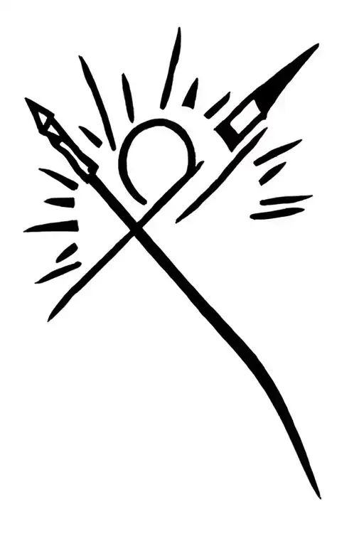 A Sun With A Spear Crossing It