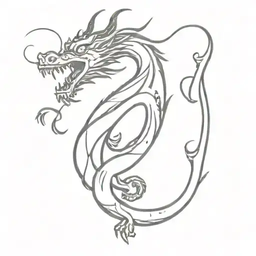 Chinese Dragon Holding A Mouse
