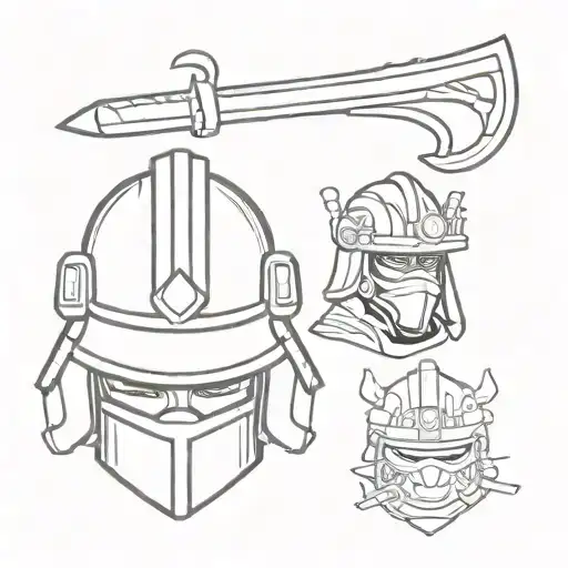 Fireman Helmet Samurai Mask