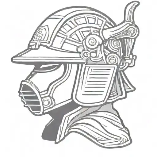 Fireman Helmet Samurai Mask