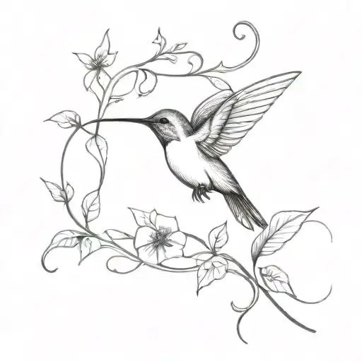Hummingbird And Vines Wrapping