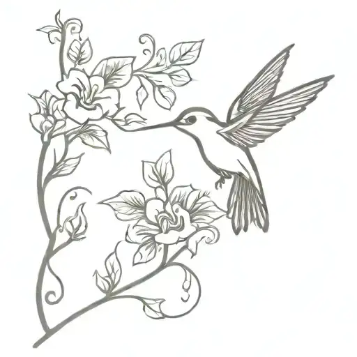 Hummingbird And Vines Wrapping