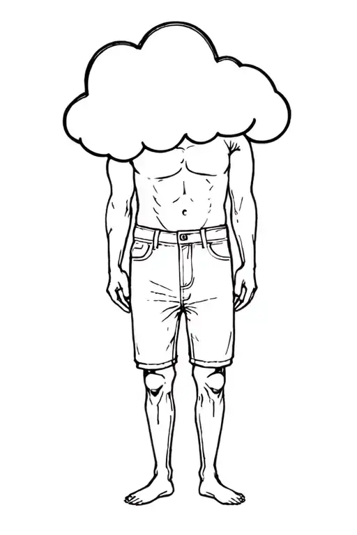 Humanoid Cloud Wearing Only Pants