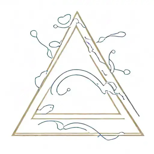 The Number 60 And The Symbol Of Water Placed In A Triangle