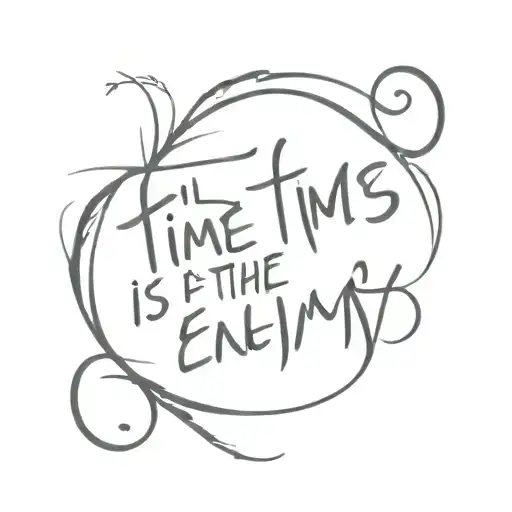 Time Is The Enemy Quote Written