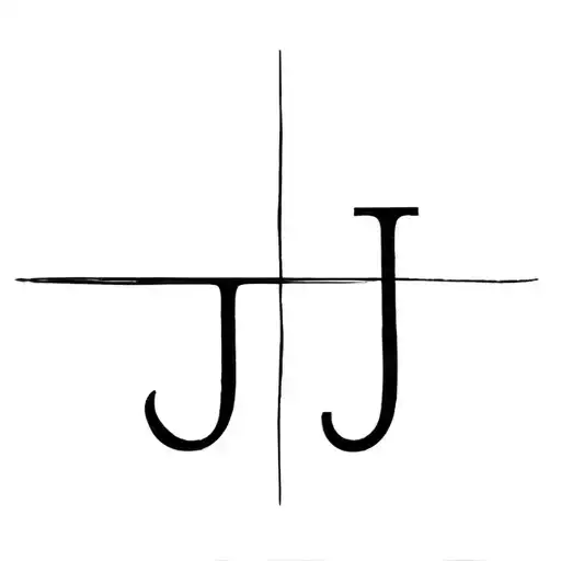 Symbol With The Jj Initials And Two Parallel Lines