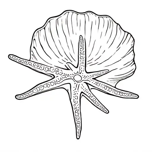 Sea Shell And Sea Star