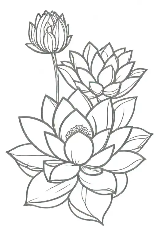 Lines Minimalism Lotus