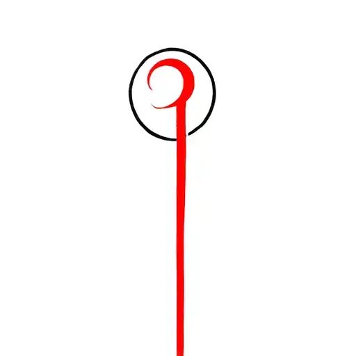 Semi Colon With Thin Red Line Inside Representing Firefighting
