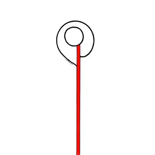 Semi Colon With Thin Red Line Inside