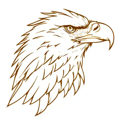 Golden Eagle Head Profile Holding