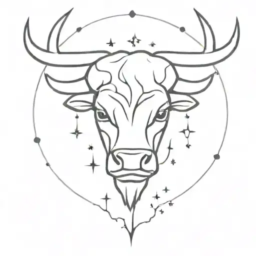 Taurus Constellation Plus Bull Head Of The Sign