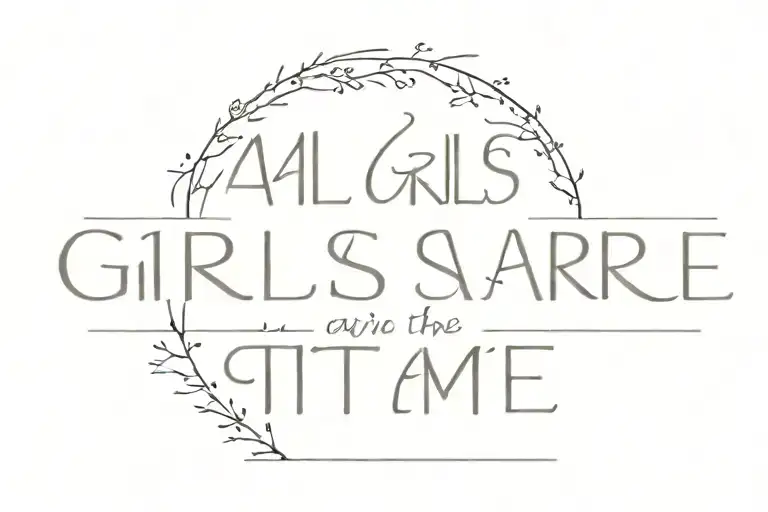 All Girls Are The Same Text