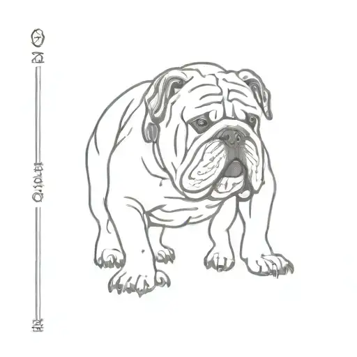 Two Bulldogs Wrestling