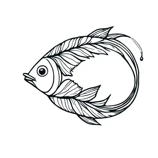 Fish Water Tropical Leaf Life Sunshine Pisces Zodiac Sign