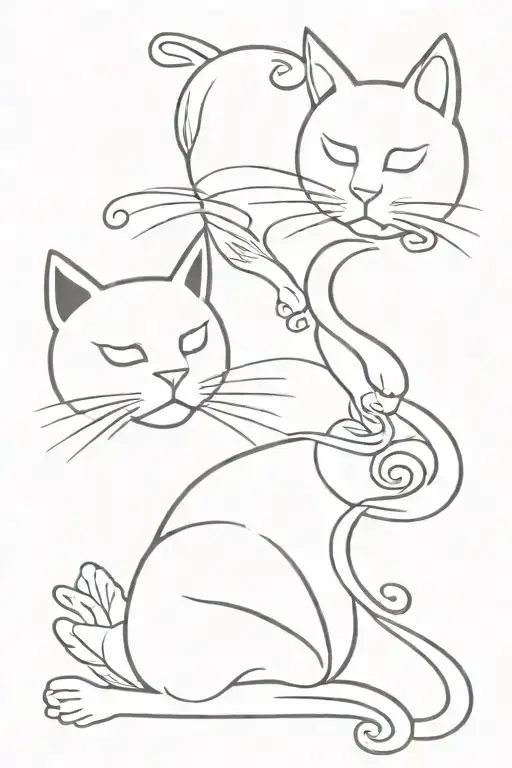 2 Cats And Smoke Swirling