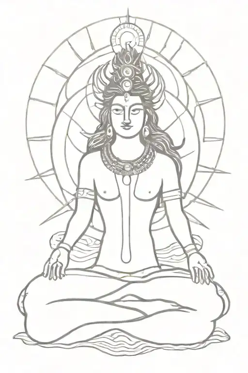 Shiva And Sun Rising