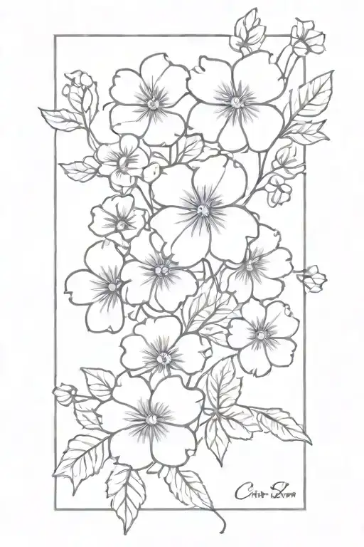 Violet And Primroses Surrounding