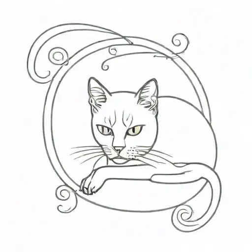 Semi Colon Cat Sitting