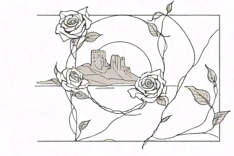 Cliffs Of Moher With Roses Intertwined
