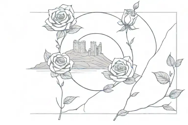 Cliffs Of Moher With Roses Intertwined