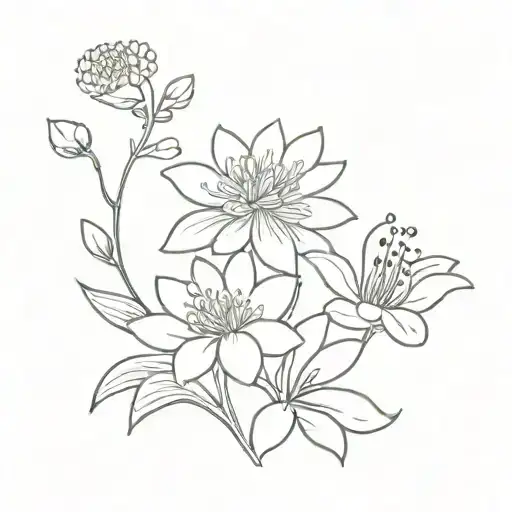 Chrysanthemum And Lilly Of The Valley Flower