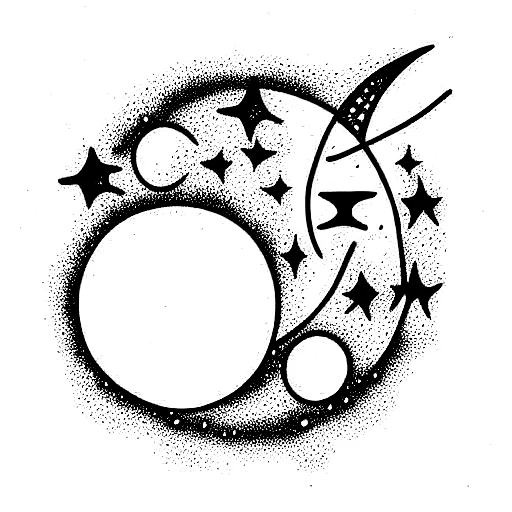 Flower Moon Space Stars