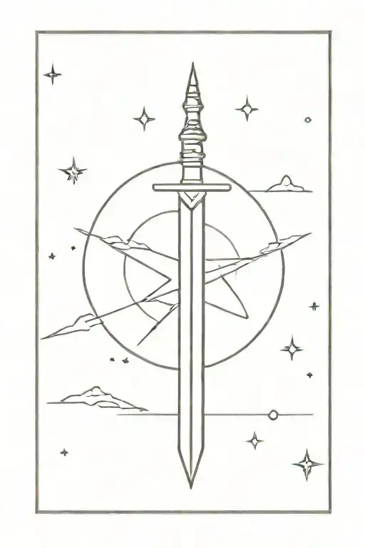 A Long Sword That Is Pointing At The Northen Star