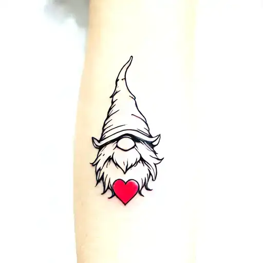 Simplistic Gnome With A Heart
