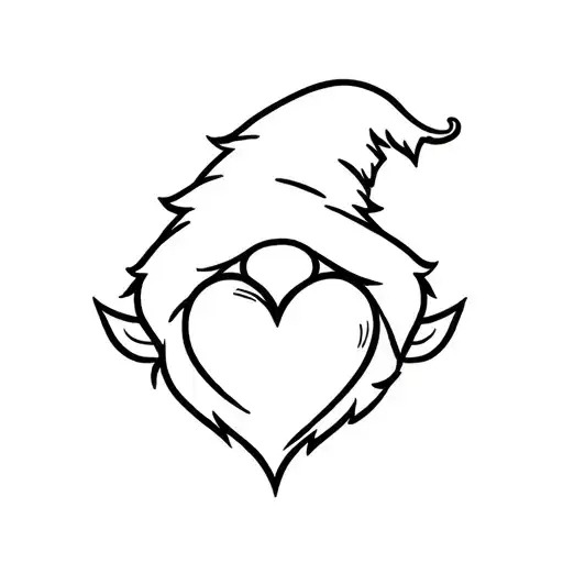 Simplistic Gnome With A Heart
