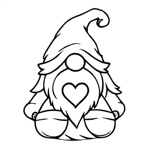 Simplistic Gnome With A Heart