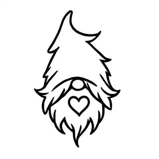 Very Simple Small Gnome With A Heart