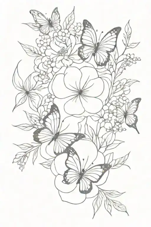 Floor Bouquet With Butterfly