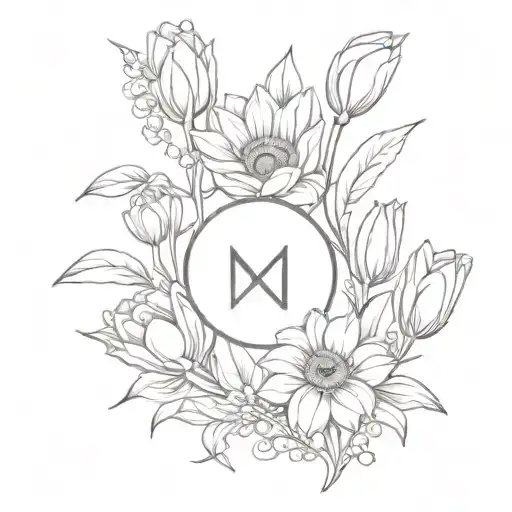 September 27Th Roman Numerals With Sunflowers And Tulips