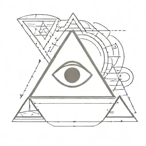 Pyramid And Eye Inside