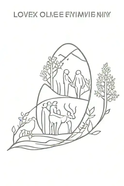 Love Family Nature Inspired Sleeve