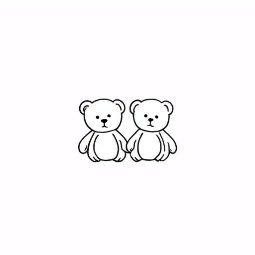 Two Teddy Bears Symbolising Grandpartents