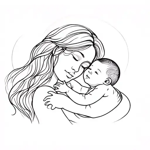 A Woman Holding A Baby