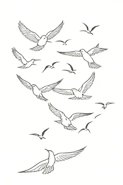 Birds Flying