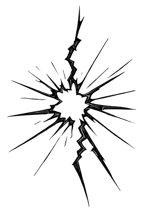 Light Shining Through The Cracks Tattoo Design Featuring