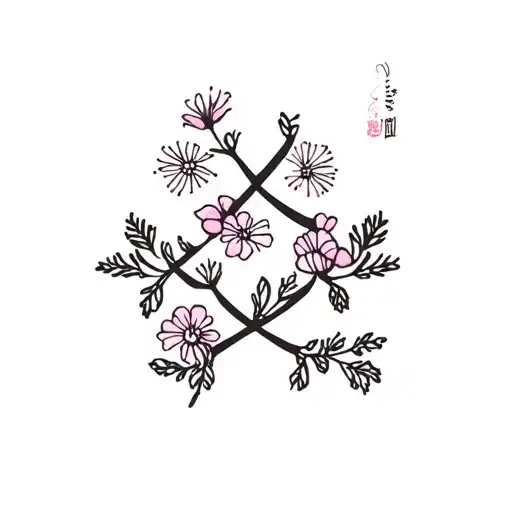 Chao Symbol Made Of Heather Flowers