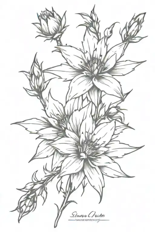 Grunge Thorny Flowers