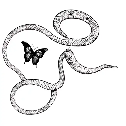 Snake And Butterfly