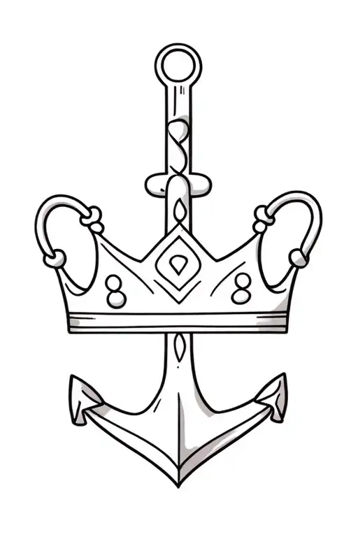 Anchor Princess Crown Hanging