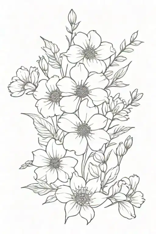 January Febuary April September And October Birthflower Bouquet