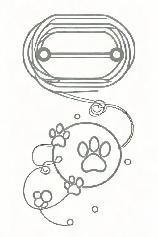 Safety Pin With Paw Prints