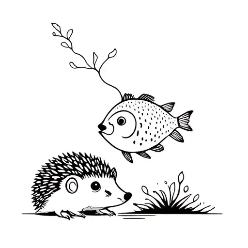 A Hedgehog And Pufferfish Wrapped
